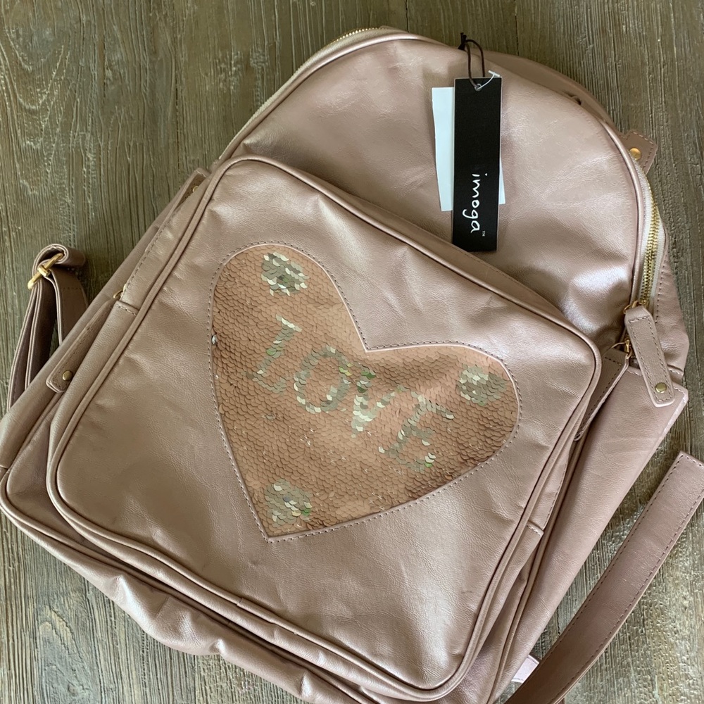 NWT Imoga metallic pink school backpack